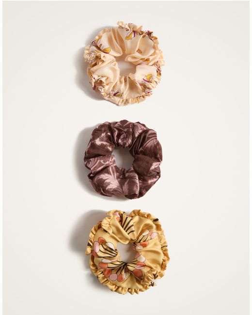 LaDoubleJ Metallic Scrunchie Set