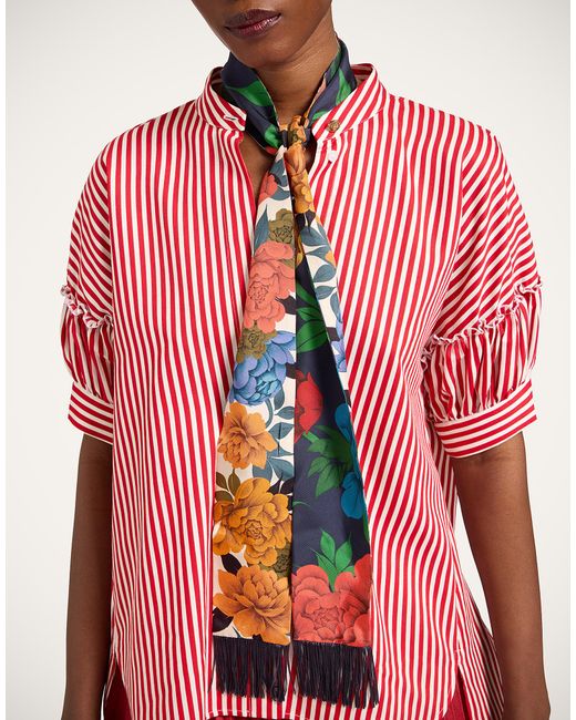 LaDoubleJ Red Skinny Scarf