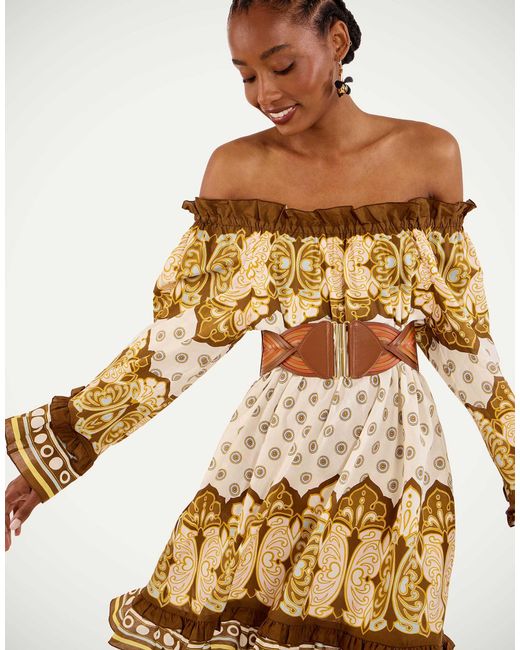 LaDoubleJ Natural Boho Mini Dress