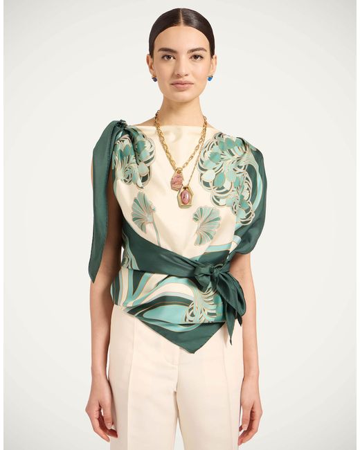LaDoubleJ Green Full-On Foulard