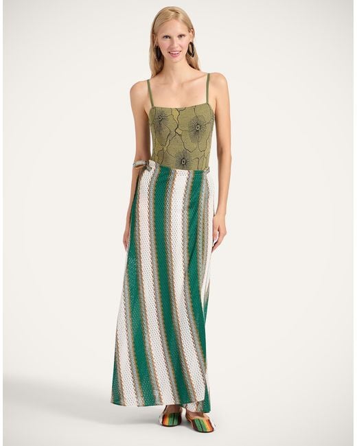 LaDoubleJ Green Sarong Skirt