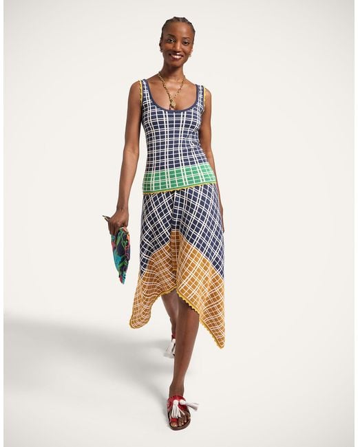 LaDoubleJ Blue Check Me Skirt