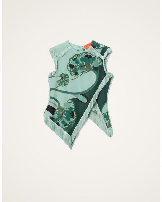 LaDoubleJ Green Scarf Top