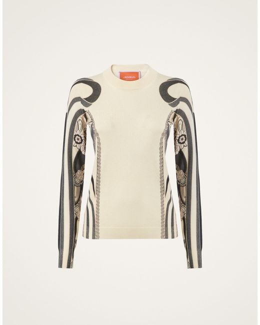 LaDoubleJ Natural Silky Crew Neck