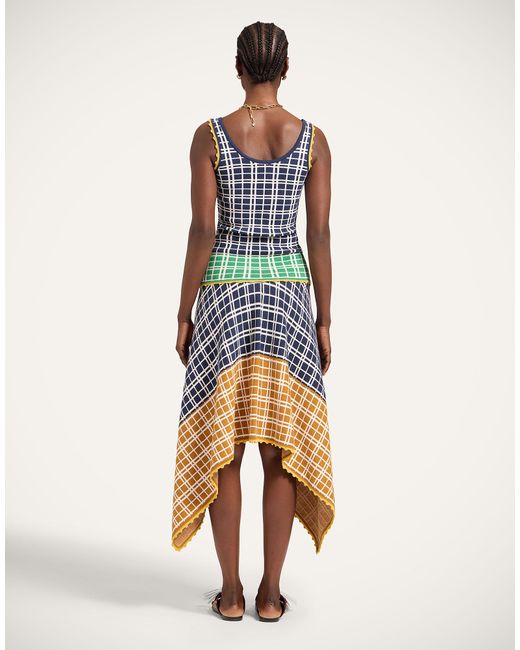 LaDoubleJ Blue Check Me Skirt