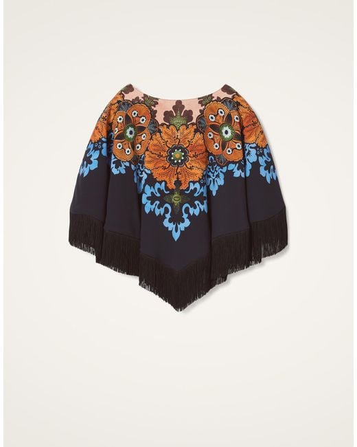 LaDoubleJ Red Reversible Mini Poncho