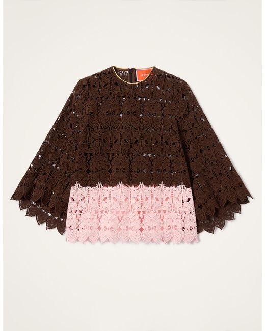 LaDoubleJ Brown Lacey Make An Exit Top
