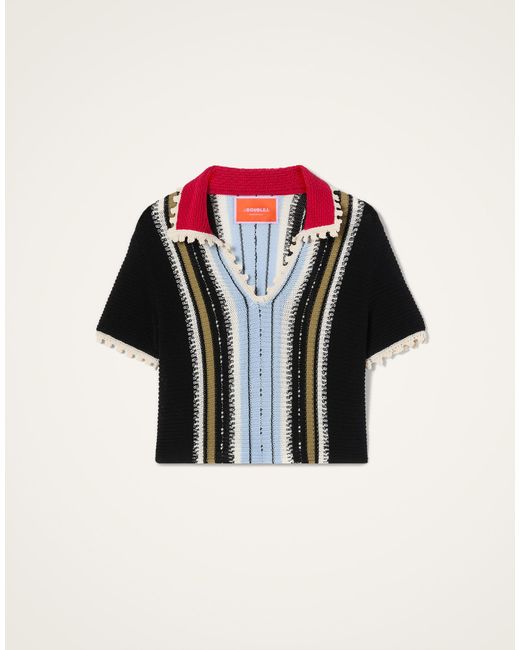 LaDoubleJ Black Bowling Polo