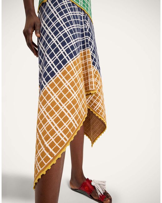 LaDoubleJ Blue Check Me Skirt