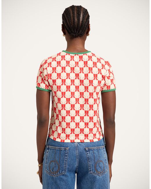 LaDoubleJ Red The Cu-Tee Crop