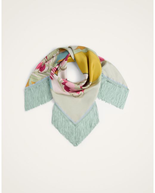 LaDoubleJ Multicolor Reversible Fringe Foulard 90