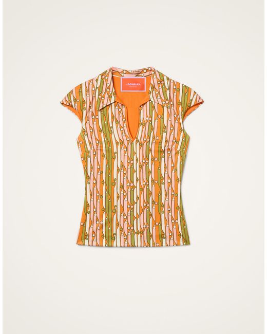 LaDoubleJ Multicolor Sleeveless Stretch Polo