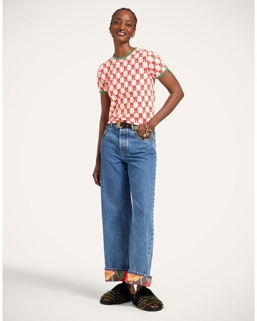 LaDoubleJ Red The Cu-Tee Crop