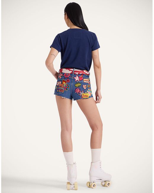 LaDoubleJ Blue The Dodger Short Fray Shorts