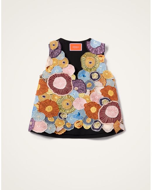 LaDoubleJ Multicolor V-Neck Scala Top