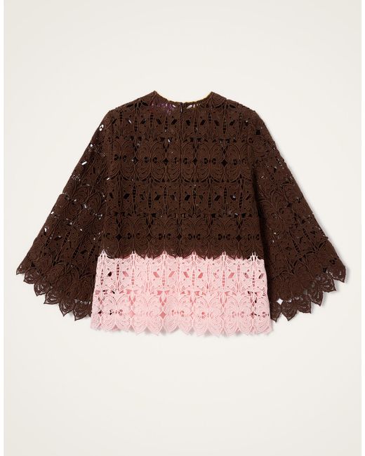LaDoubleJ Brown Lacey Make An Exit Top