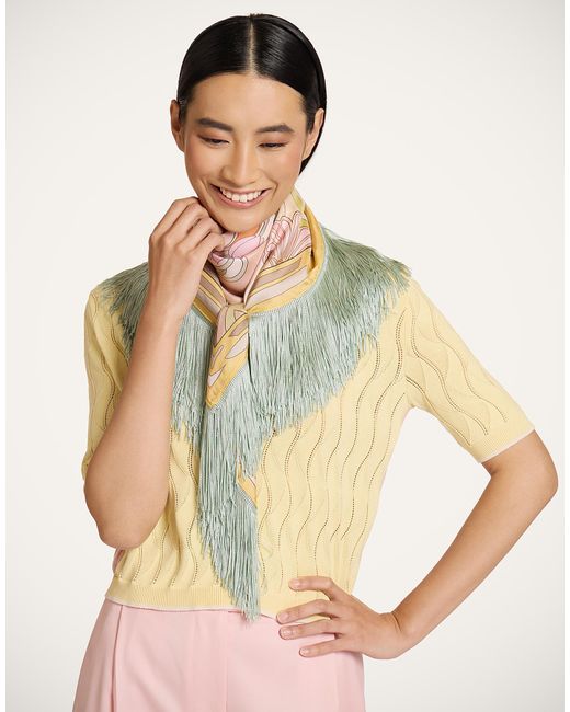 LaDoubleJ Multicolor Reversible Fringe Foulard 90