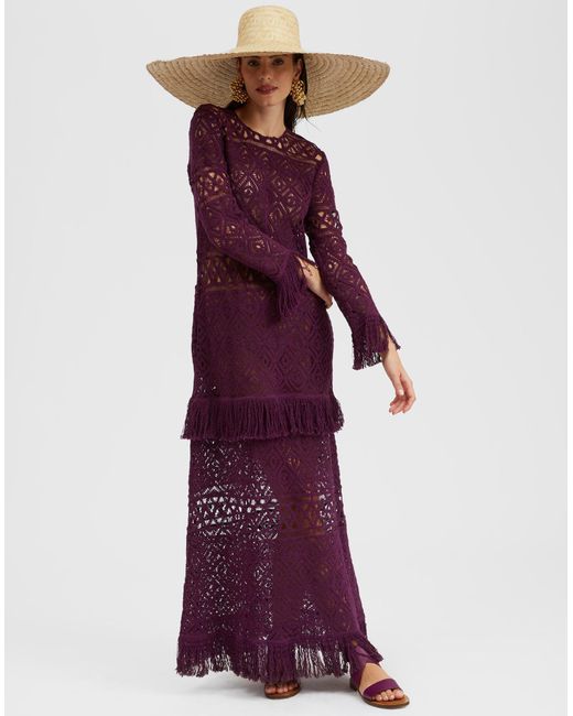 LaDoubleJ Purple Lacey Swing Dress