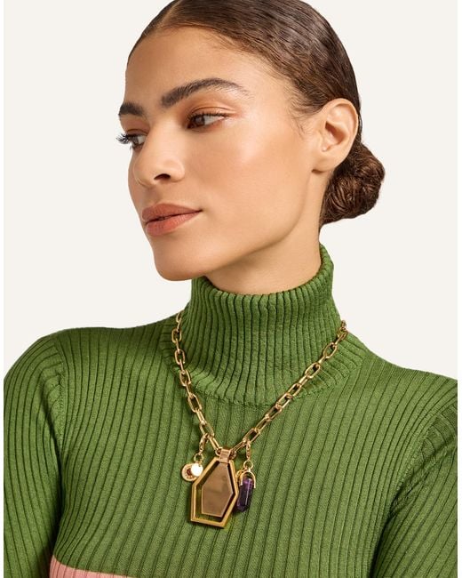 LaDoubleJ Metallic Swinging Portal Necklace