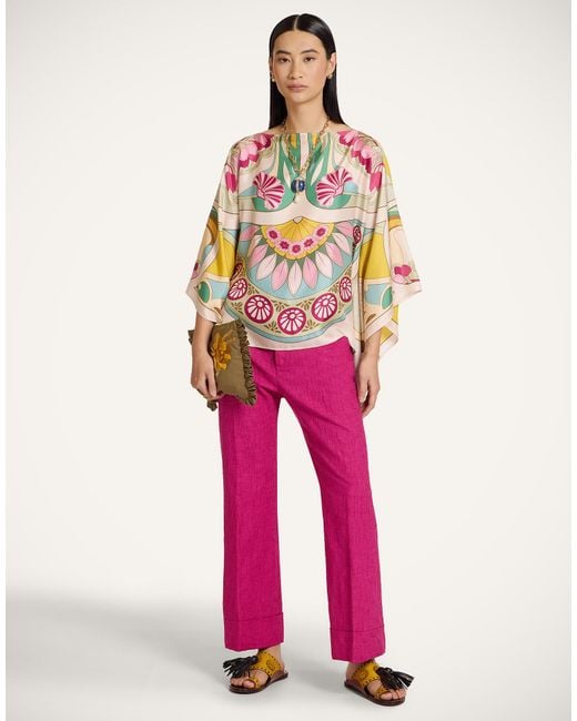 LaDoubleJ Pink Foulard Top