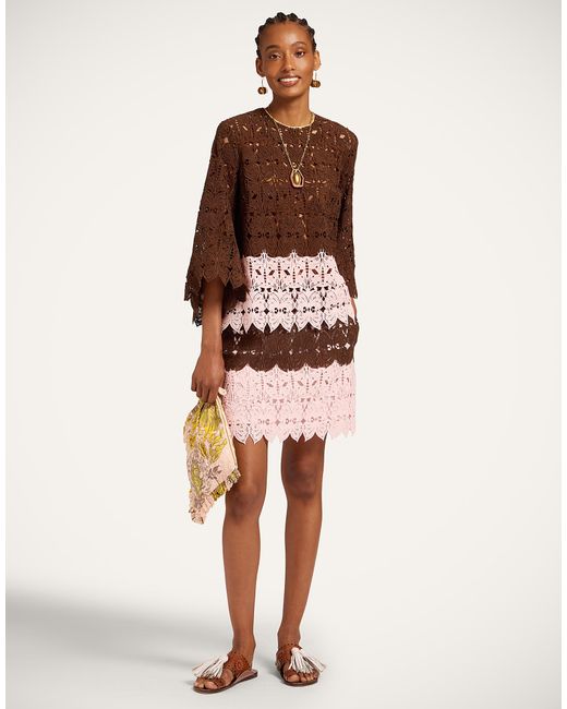 LaDoubleJ Brown Lacey Make An Exit Top