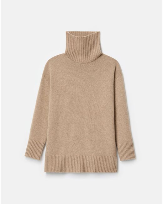 Lafayette 148 New York Women's Natural Cashmere Stand Collar
