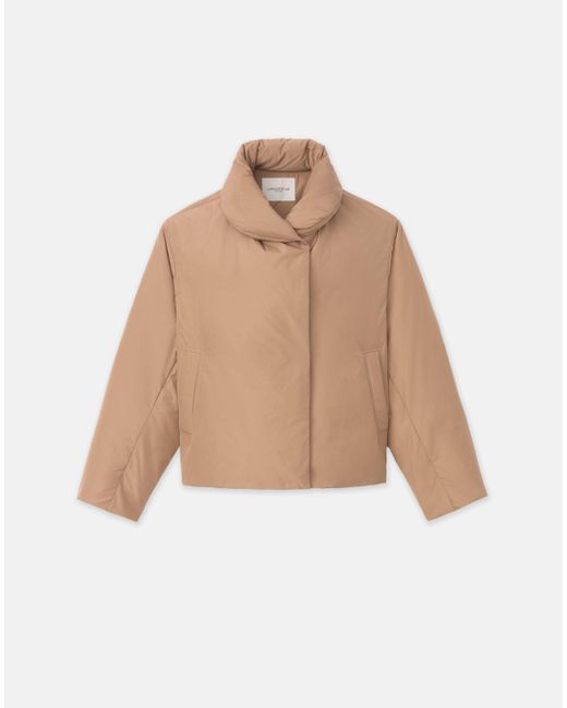 Lafayette 148 New York Natural Tech Twill Shawl Collar Down Coat