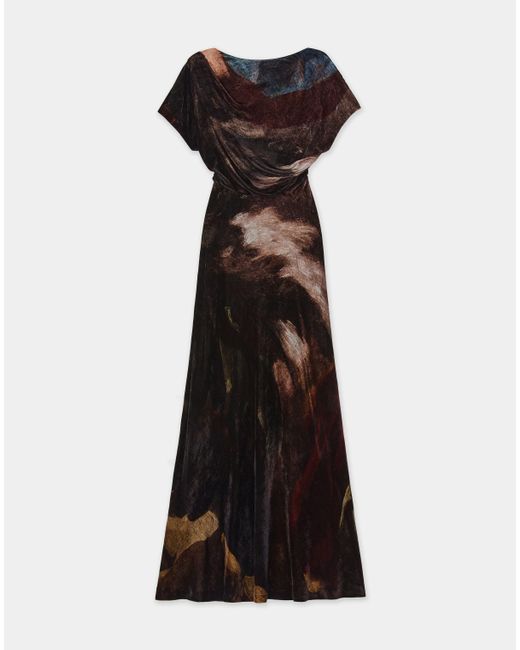 Lafayette 148 Leopard Print Cotton-Viscose Twill Park Wide Leg Short in Brownstone Multi