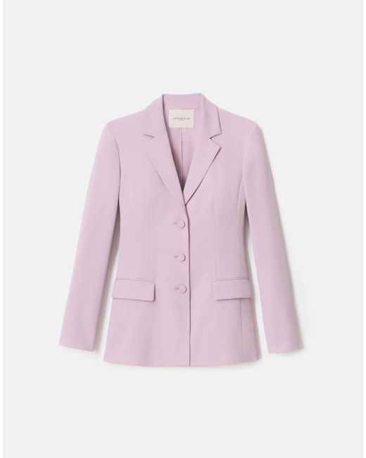 Lafayette 148 New York Pink Lafayette 148 Ny Plus-Size Responsible Finesse Crepe Three Button Blazer
