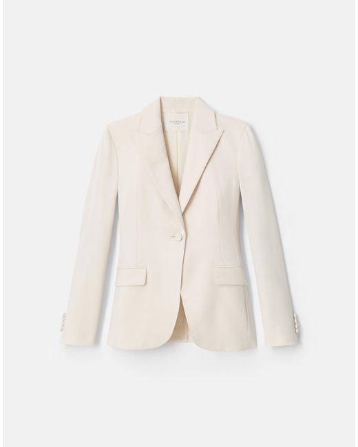 Lafayette 148 New York Natural Finesse Crepe Peak Lapel Blazer