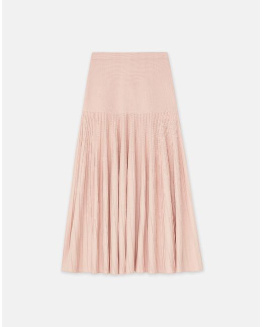 Lafayette 148 New York Pink Plus-size Responsible Matte Crepe Ottoman Stitch Skirt