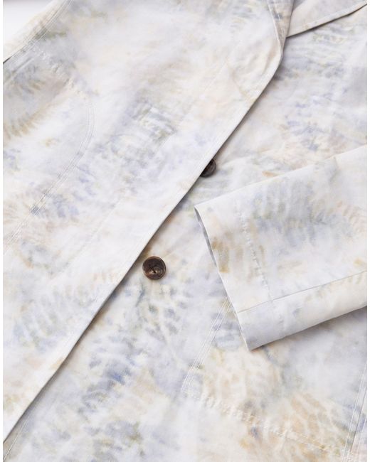 Lafayette 148 New York White Plus-size Eco Fern Print Linenpoly Overcoat