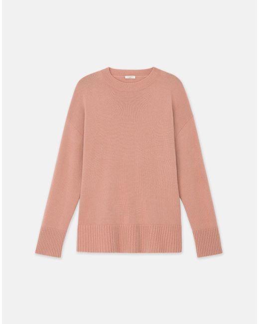 Lafayette 148 New York Pink Lafayette 148 Ny Cashmere Crewneck Sweater