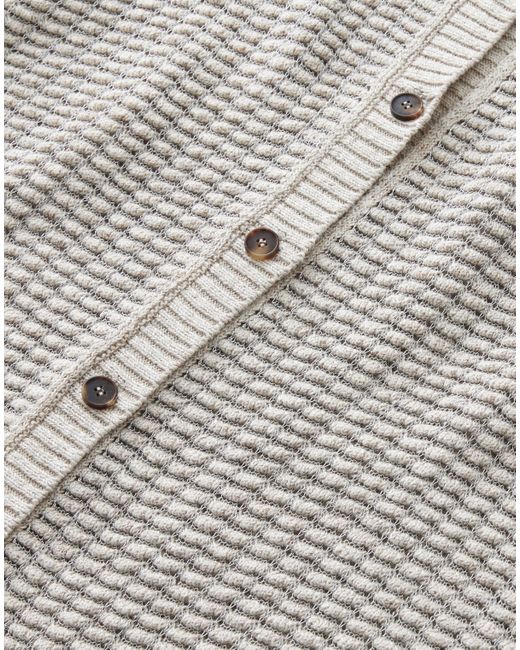 Lafayette 148 New York White Sustainable Linen-silk Textured Stitch Crewneck Cardigan