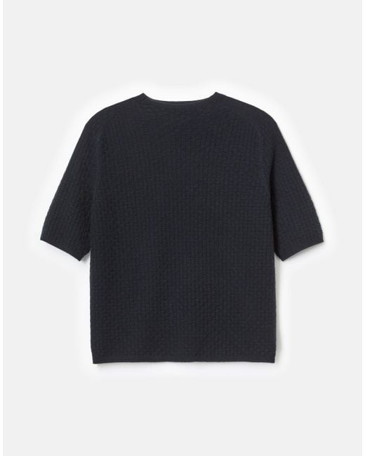 Lafayette 148 New York Blue Plus Size Cashmere Short Sleeve Mock Neck Sweater