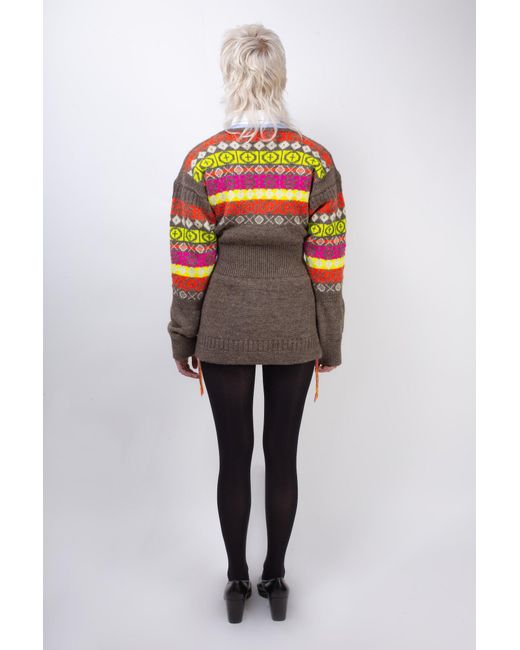 La Fetiche Multicolor Nikita Fairisle Knitted Mini Dress
