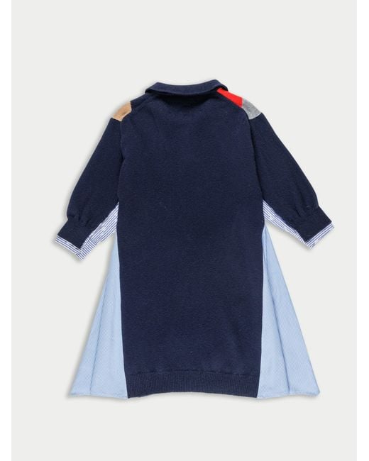 La Fetiche Blue Jisoo Argyle Polo Dress