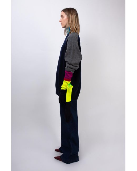 La Fetiche Blue Percy Oversized Lambswool Sweater