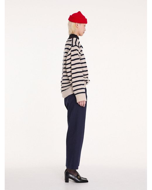 La Fetiche Multicolor Olga Striped Crew Neck Sweater