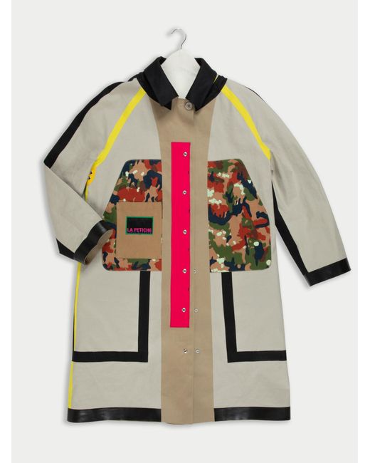 La Fetiche Natural Jean Fully Reversible Traditional Waterproof Trench Coat