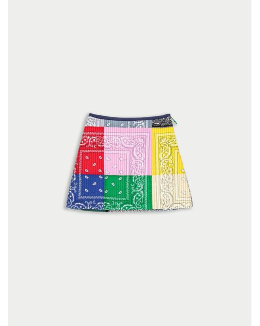 Women's White Lison Quilted Skirt