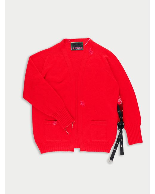 La Fetiche Red Sylvia Cardigan