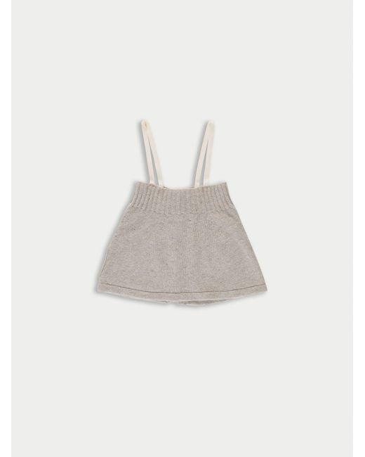 La Fetiche White Yuki Knitted Camisole Top