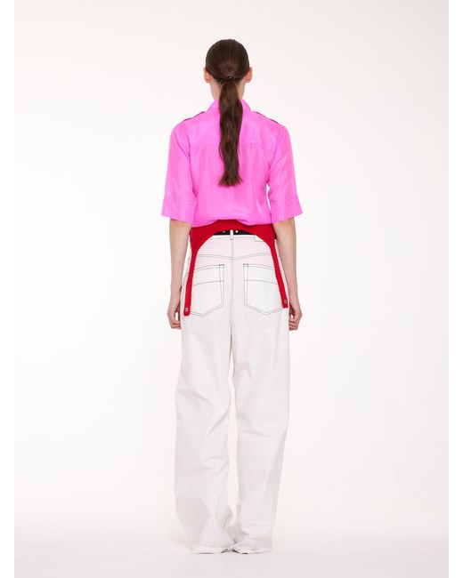 La Fetiche Pink Alice Silk Utility Shirt