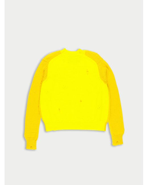 La Fetiche Yellow Millie Crew Neck Sweater