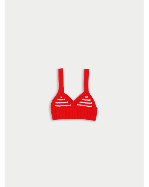 La Fetiche Red Lucia Hand Knit Bralette