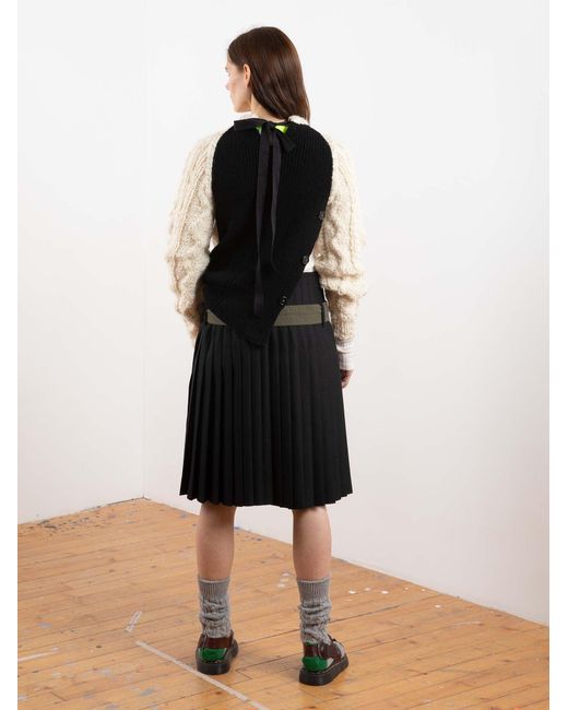 La Fetiche Black Viv Traditional Hand Pleated Kilt With Military Details