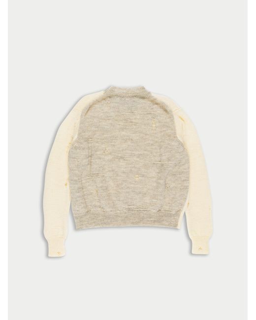 La Fetiche White Millie Crew Neck Sweater