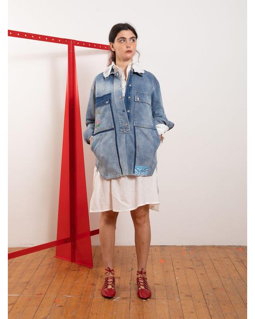 La Fetiche Blue Betty Bis Acid Dyed Overshirt