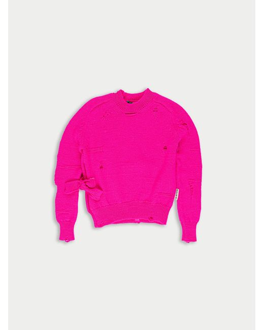 La Fetiche Pink Johnny Shunken Fit Sweater